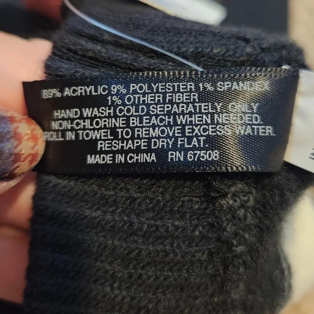 INC Women's Pair + 1 Gray and Black Gloves Set Gift Set NWT